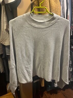 Contemporaine Batwing Grey Knit Light Sweater
